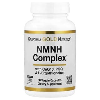 California Gold Nutrition, NMNH 複合物,含輔酶 Q10、PQQ 和 L-麥角硫因,60 粒素食膠囊