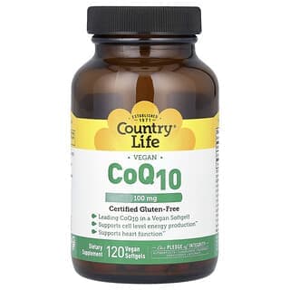 Country Life, 全素輔酶 Q10,100 毫克,120 粒全素食軟凝膠