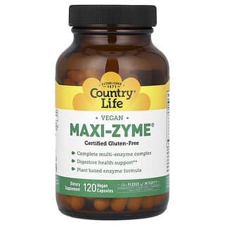 Country Life, Maxi-Zyme,120 粒全素膠囊