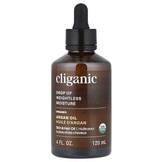 Cliganic, Drop of Weightless Moisture™,有機摩洛哥堅果油,4 液量盎司(120 毫升)
