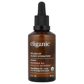Cliganic, Splash of Glowy Hydration™,有機辣木油,2 液量盎司(60 毫升)