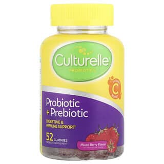 Culturelle, 益生菌 + 益生元軟糖,混合漿果味,52 粒