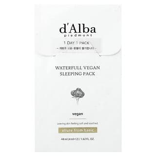 d'Alba, 全水全素食睡眠幫助包,12 包,每包 0.13 液量盎司(4 毫升)