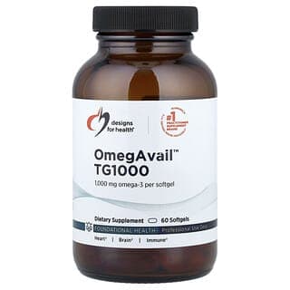 Designs For Health, OmegAvail™ TG1000,60 粒軟膠囊