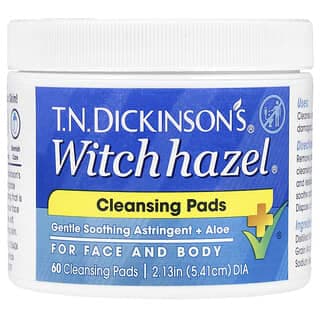 Dickinson Brands, T.N.Dickinson's® Witch Hazel® 清潔墊,無香,60 片清潔墊