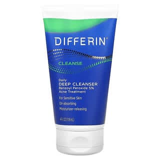 Differin, 日常深層洗面乳,敏感肌膚,4 液量盎司(118 毫升)