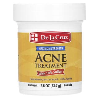 De La Cruz, 痤瘡護理軟膏,含 10% 硫,特強型,2.6 盎司(73.7 克)
