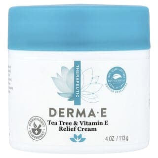 DERMA E, 茶樹和維生素 E 舒緩霜,4 盎司(113 克)