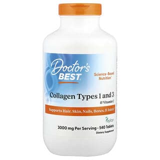 Doctor's Best, 1 型和 3 型膠原蛋白和維生素 C,540 片