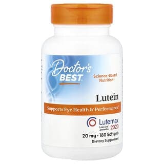 Doctor's Best, 葉黃素,Lutemax 2020,20 毫克,180 粒軟膠囊