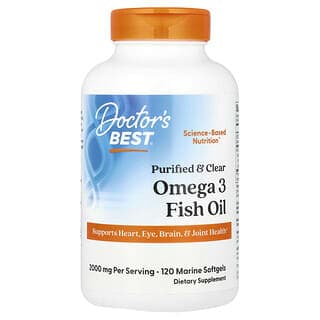 Doctor's Best, 全淨和清潔 Omega-3 魚油,120 粒海洋軟膠囊(每粒軟膠囊 1,000 毫克)