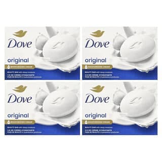 Dove, 深層保濕美容塊皂,白色,4 塊,每塊 3.75 盎司(106 克)