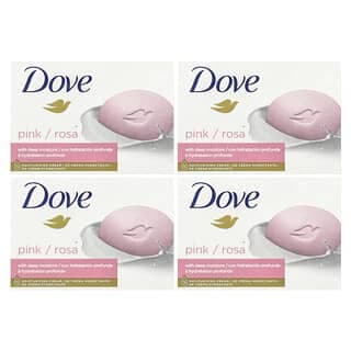 Dove, 深層保濕美容塊皂,粉色,4 塊,每塊 3.75 盎司(106 克)