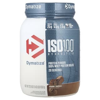 Dymatize, ISO100® Hydrolyzed,全分離乳清蛋白,美味巧克力味,1.43 磅(650 克)