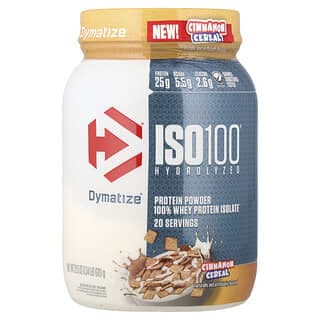 Dymatize, ISO100® Hydrolyzed,全分離乳清蛋白,肉桂穀物,1.34 磅(610 克)