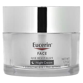 Eucerin, 面部,Q10 煥活,晚霜,無香,1.7 液量盎司(48 克)