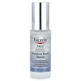 Eucerin, 面部,優效補水,保濕精華,1 液量盎司(30 毫升)