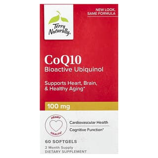 Terry Naturally, 輔酶 Q10,生物活性泛醇,60 粒軟膠囊