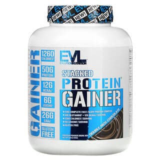 EVLution Nutrition, Stacked Protein Gainer,雙重濃郁巧克力,6 磅(2.72 千克)