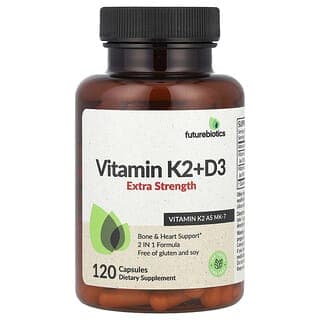 Futurebiotics, 維生素 K2+D3,Extra Strength,120 粒膠囊