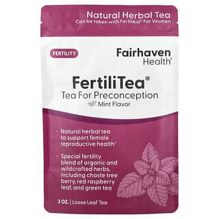 Fairhaven Health, FertiliTea®,散葉茶,備孕適用,薄荷味,3 盎司