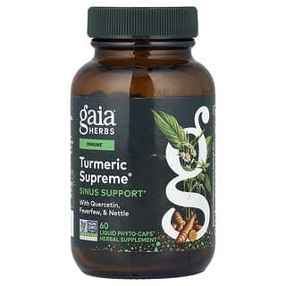 Gaia Herbs, Turmeric Supreme®,竇幫助,60 粒液體 Phyto-Caps® 膠囊