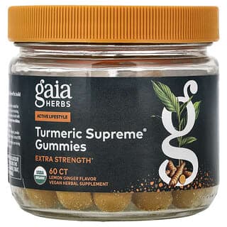 Gaia Herbs, Turmeric Supreme,特強型,60 粒全素食軟糖