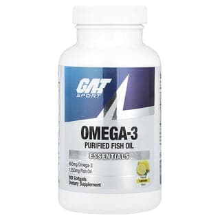 GAT, 運動系列,Omega-3,天然檸檬味,90 粒軟膠囊