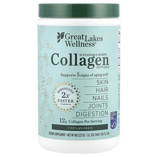 Great Lakes Wellness, 永續海洋膠原蛋白肽,原味,8 盎司(227 克)
