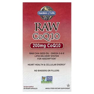 Garden of Life, RAW 輔酶 Q10,60 粒全素膠囊