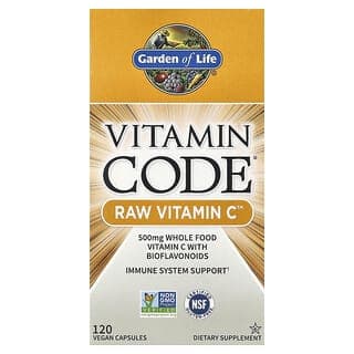 Garden of Life, Vitamin Code,RAW 維生素 C,250 毫克,120 粒素食膠囊