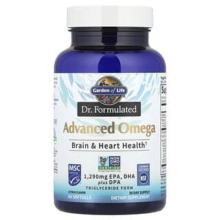 Garden of Life, Dr. Formulated,高級 Omeag,柑橘味,60 粒軟膠囊(每粒軟膠囊 645 毫克)