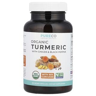Pure Co., 有機姜黃配姜和黑胡椒,120 粒全素膠囊