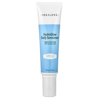 Idealove, 補水亮澤日常抗曬霜 SPF 50,3.3 液量盎司(100 毫升)