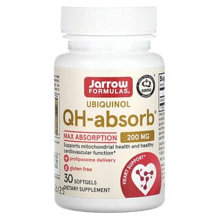Jarrow Formulas, 泛醇,QH-Absorb,特強吸收,200 毫克,30 粒軟膠囊