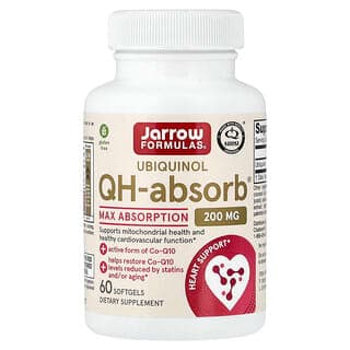 Jarrow Formulas, 泛醇,QH-Absorb,特強吸收,200 毫克,60 粒軟凝膠