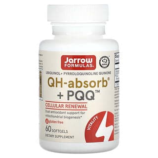 Jarrow Formulas, QH-Absorb + PQQ,60 粒軟凝膠