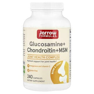 Jarrow Formulas, 葡萄糖胺 + 軟骨素 + MSM,240 粒膠囊
