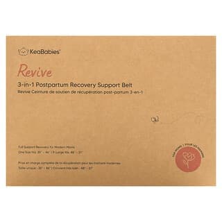 KeaBabies, Revive,3 合 1 產後修復支撐帶,OS,午夜黑,1 套