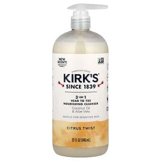Kirk's, 3 合 1 全身滋養清潔乳,清淡柑橘香,32 液量盎司(946 毫升)