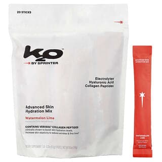 k2o by Sprinter, 進階肌膚保濕複合配方,西瓜萊姆口味,20 包,每包 0.33 盎司(9.3 公克)