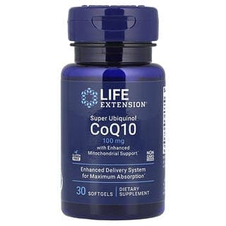 Life Extension, 具有加強型線粒體幫助功能的超級泛醇輔酶Q10,100毫克,30粒軟膠囊