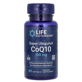 Life Extension, 泛醇輔酶 Q10,100 毫克,60 粒軟凝膠