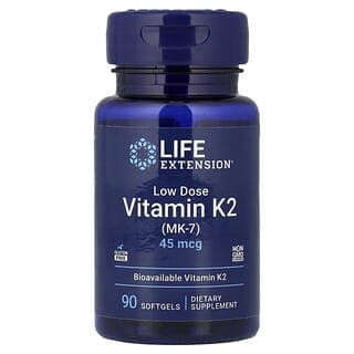 Life Extension, 低劑量維生素K2(MK-7),45微克,90粒軟膠囊