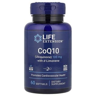 Life Extension, 特易吸收輔酶 Q10(泛醌),含右旋檸檬烯,100 毫克,60 粒軟凝膠