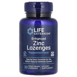 Life Extension, 加強型鋅含片,薄荷味,30 片素食含片(每片 18.75 毫克)