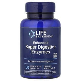 Life Extension, 加強的超級消化酶,60 粒素食膠囊