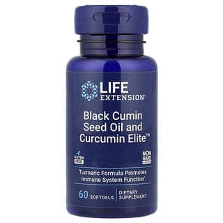 Life Extension, 黑種草籽油和 Curcumin Elite™ 姜黃素精華軟膠囊,60 粒