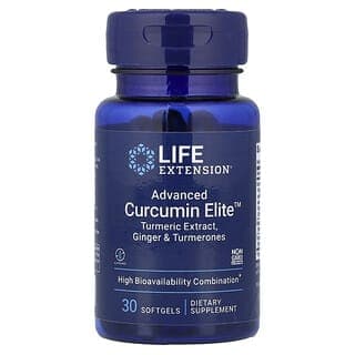 Life Extension, 高級姜黃素精華™,姜黃提取物,姜和姜黃酮,30 粒軟膠囊