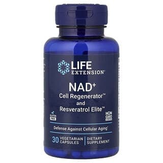 Life Extension, NAD+ Cell Regenerator™ and Resveratrol Elite™,30 粒素食膠囊